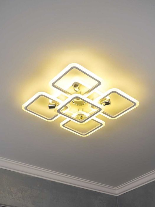 Lyustra LED musiqali, pultli, uy,zal,bolalar xonasi ofis uchun qandil.