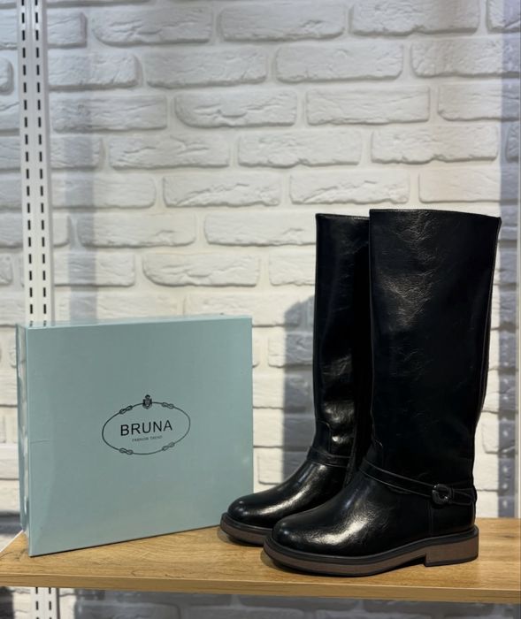 Бруна ботфорт черный