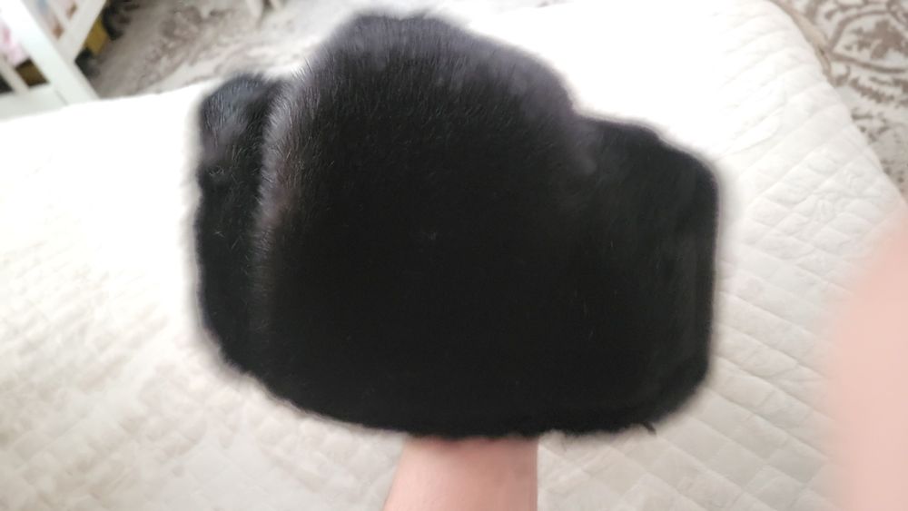 Нороковая шапка черный бриллиант