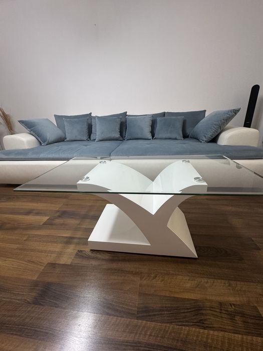 Masuta de cafea, alb, 110/44/60cm