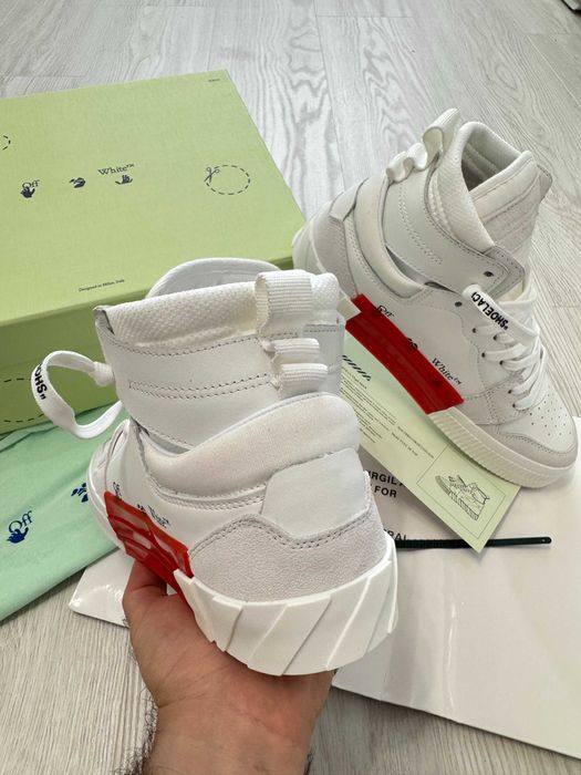 Adidasi OFF WHITE - High White SNEAKERS Premium din Piele Full Box NOI