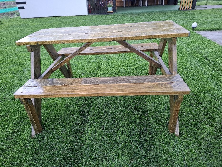 Masă cu băncuțe pt copii, măsuță copii, masa gradină