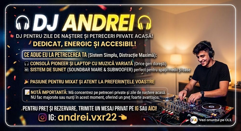 DJ Andrei - DJ pentru zile de naștere și petreceri private acasă!