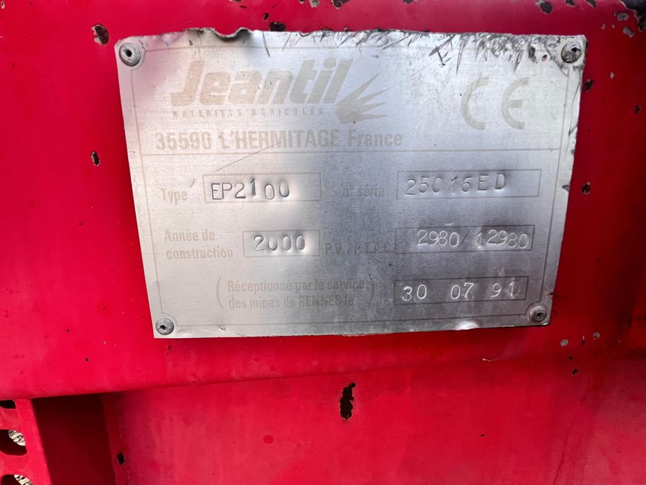 Mig de împrastiat gunoi Remorca Jeantil 13 tone