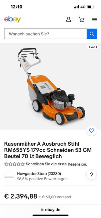 Masina tuns  iarba stihl RM 655 YS