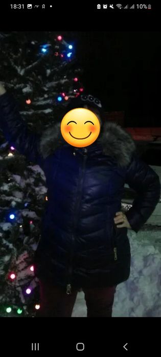 Зимний пуховик теплый