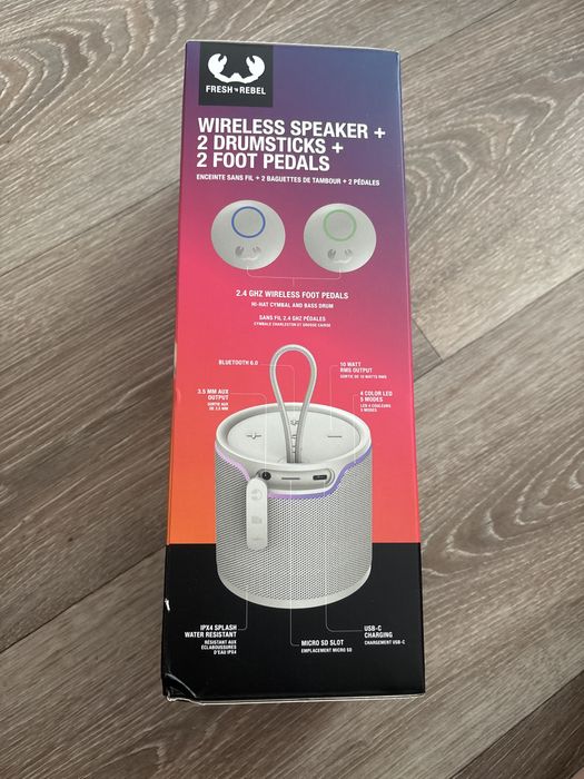 Set Tobe Electronice Aeriene Fresh 'n Rebel Air Drums cu Boxă Bluetooth și Pedale