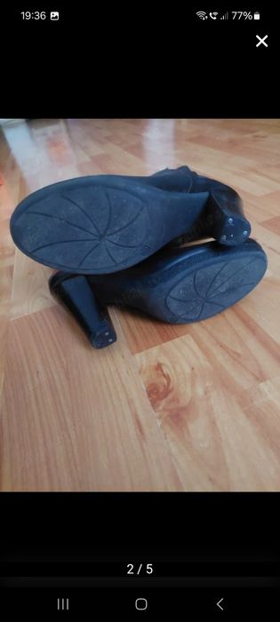 Cizme negre de dama din piele naturala-marimea 38