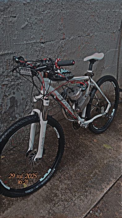 Bicicleta cu motor 80cc tuning 2t