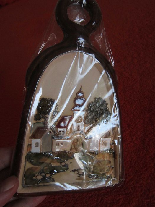 Craciun cadou rar decoratiune de perete Biserica 3D Germany 1980