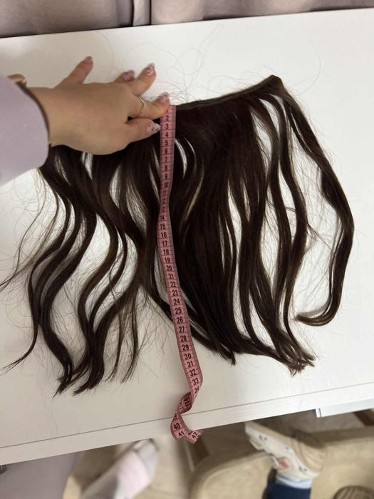 естествена коса два реда