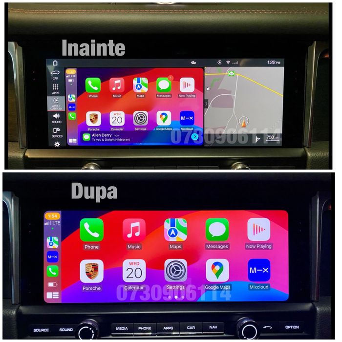 Carplay FULLscreen Porsche Cayenne Macan Panamera Taycan navigatie SD