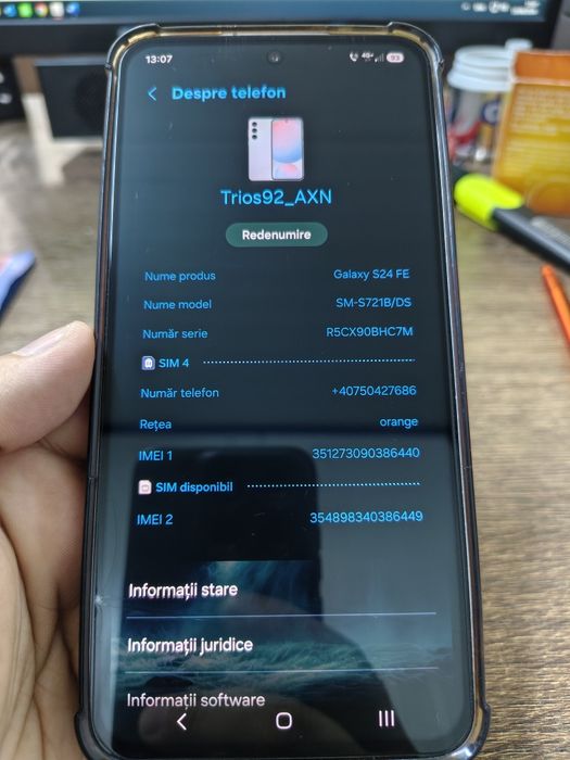 Samsung S24 FE 8GB RAM 128GB MEMORIE