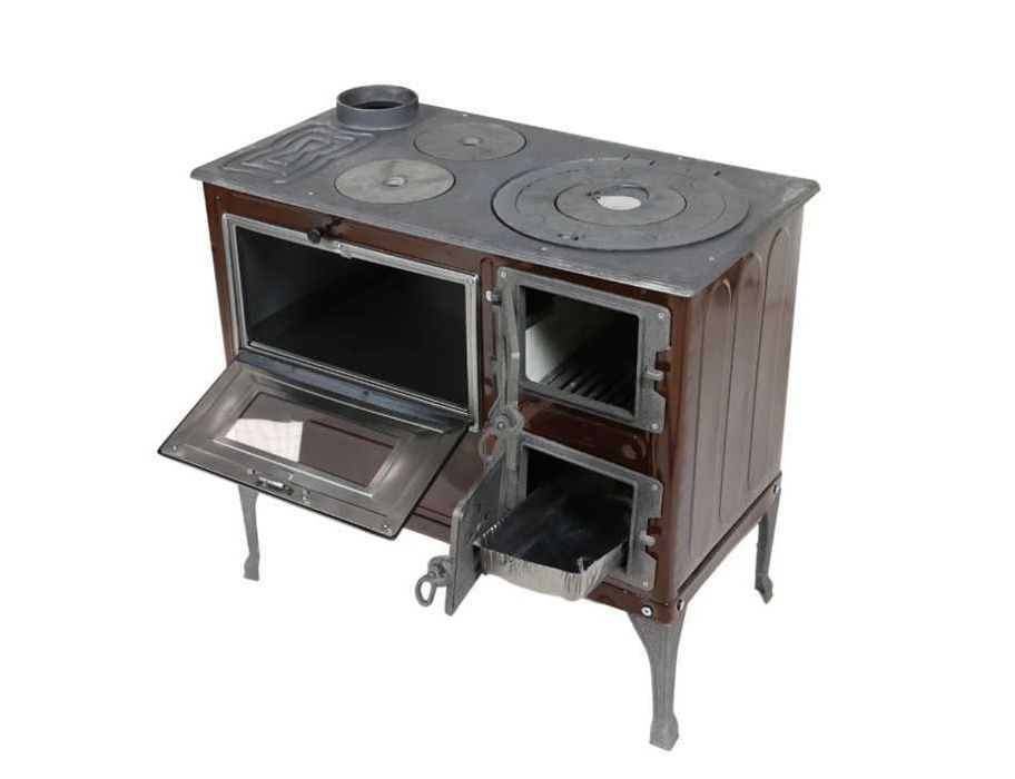 Soba Lemne Carbune Spor Plita FONTA Cuptor Ler Masina Gatit Incalzit Bucatarie Casa Cabana 6.7 kw 130mm Evacuare DREAPTA / STANGA LIVRAREA GRATUITA CJ