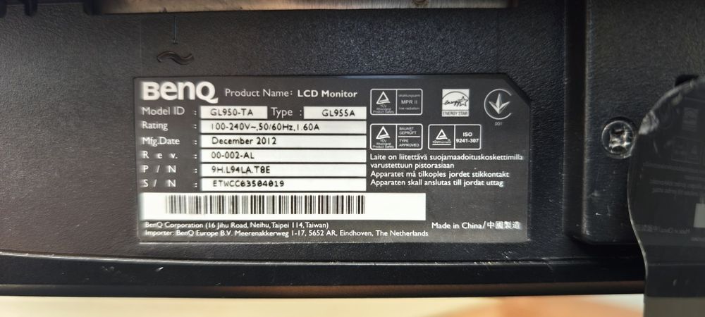 Монитор BenQ vga
