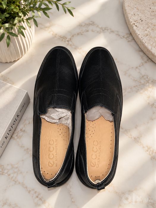 Мужские классические туфли лоферы ECCO Shoes, размер 44, чёрные