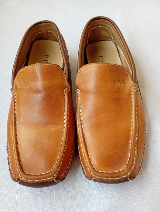 Мъжки обувки, мокасини Prada № 42, естествена кожа
