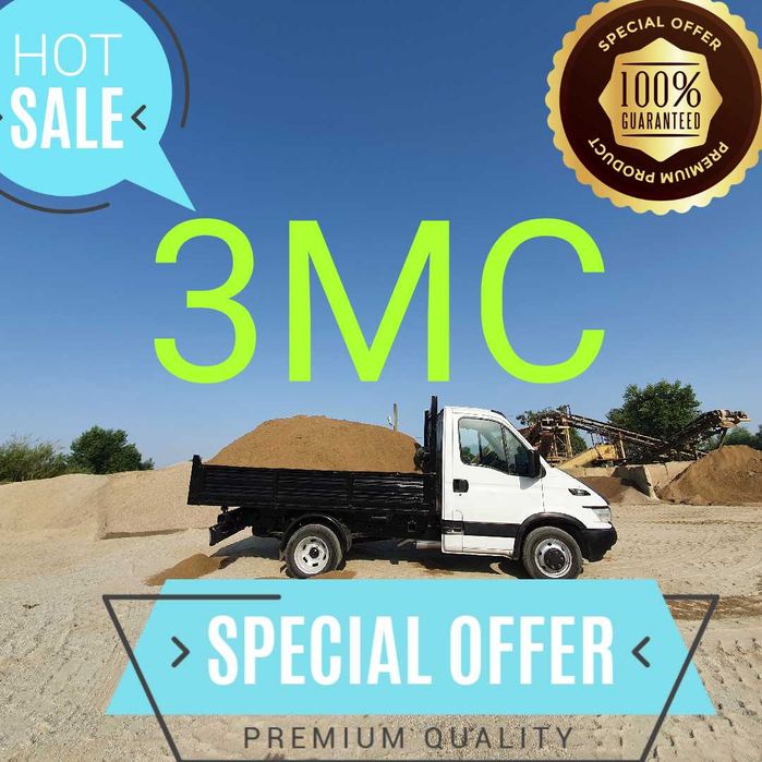 Vând pământ vegetal, Chișai pentru gazon. Nisip, piatra, balastru.