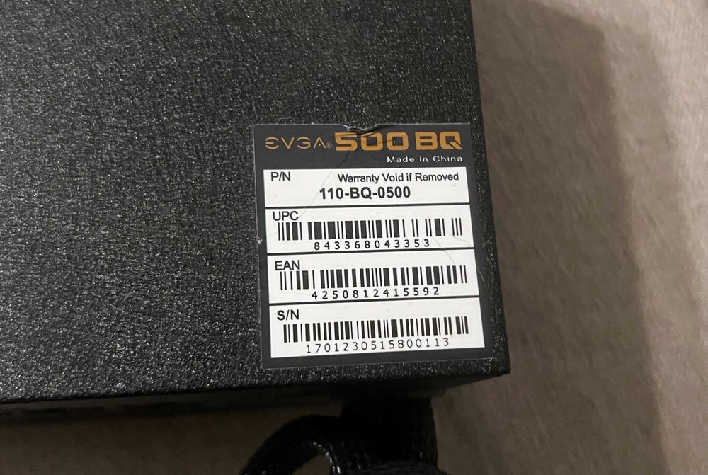 Sursa PC EVGA 500BQ 500W 80 Plus Bronze semi modulara completa