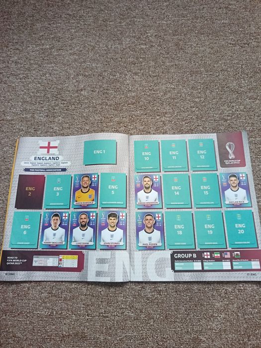 Album Panini FIFA World Cup Qatar 2022 parțial completat