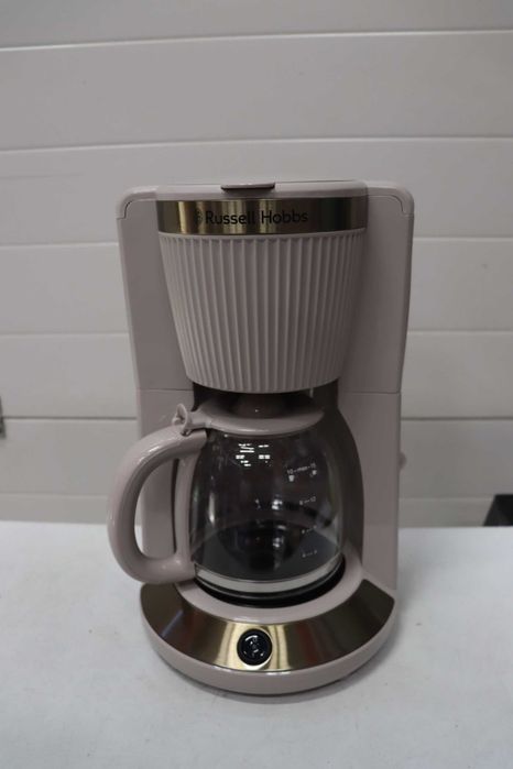 Шварц кафемашина Russell Hobbs, Brontë Stone, 1.25л, 1100W, технология WhirlTech, поддържане на топлината, стъклена кана, лек ДЕФЕКТ