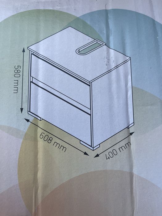 Стъклен тоалетен шкаф Riva