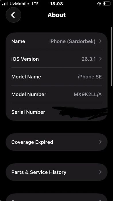 IPhone Se 2020 aybi orqa krishka singan