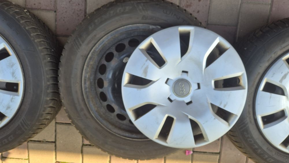 Anvelope Iarna Dunlop 205/60/16 + jante si capace Audi A4