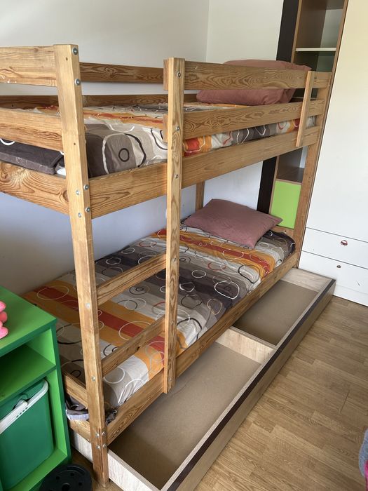 ПРОДАВАМ – Двуетажно легло MYDAL (IKEA) – ПЪЛЕН КОМПЛЕКТ | 200 €