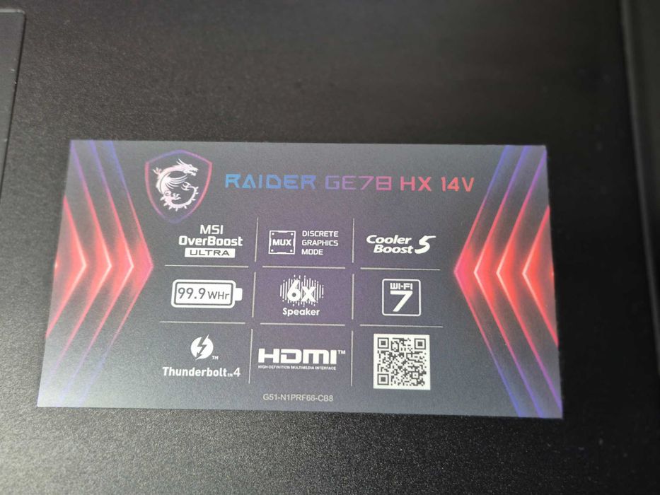 Hope Amanet P10/Laptop Gaming MSI Raider GE78 i9 14th RTX 4090 16GB 2TB SSD
