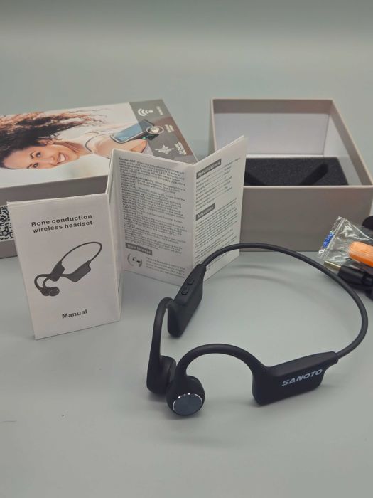 SANOTO DG06 спортни слушалки  (Open-Ear), Bluetooth 5.3, IPX5 – черни