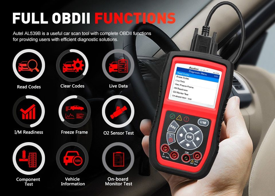 Scaner Autel Autolink AL539B tester diagnoza si electric OBD2
