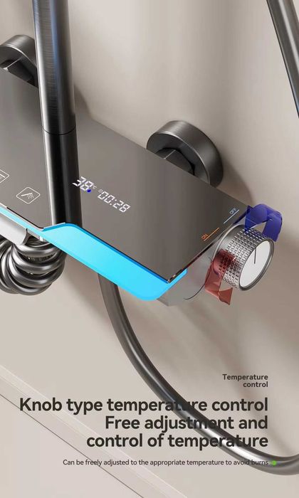 Модерен интелигентен душ с дисплей и LED подсветка D35