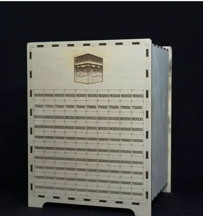 Umra safari uchun pul yig'uvchi quti