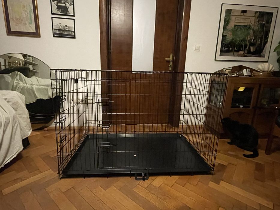 Cusca pliabila de metal, cu tava detasabila