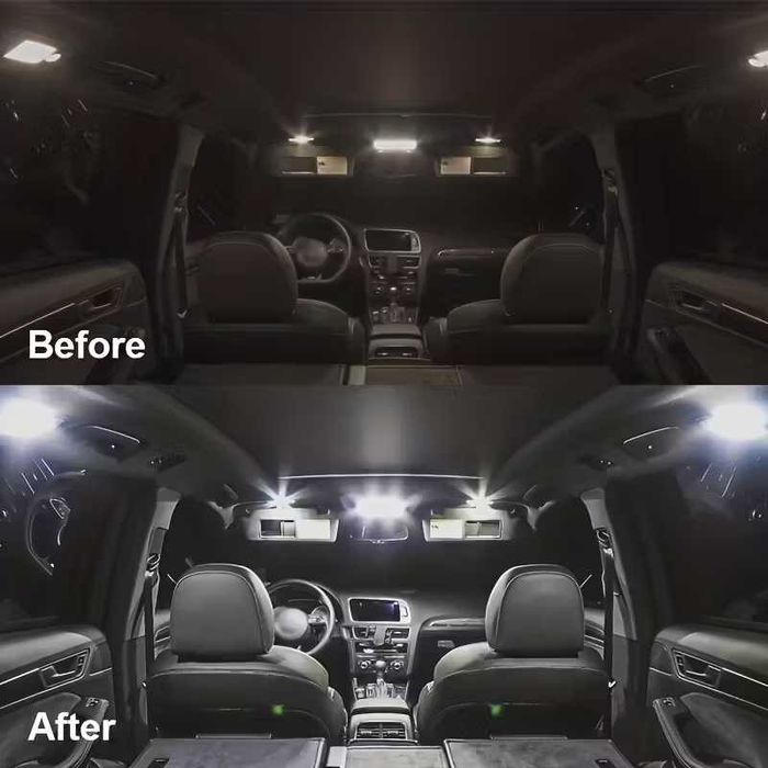 LED Mercedes W211 / W219 интериорно осветление с канбус - без грешки