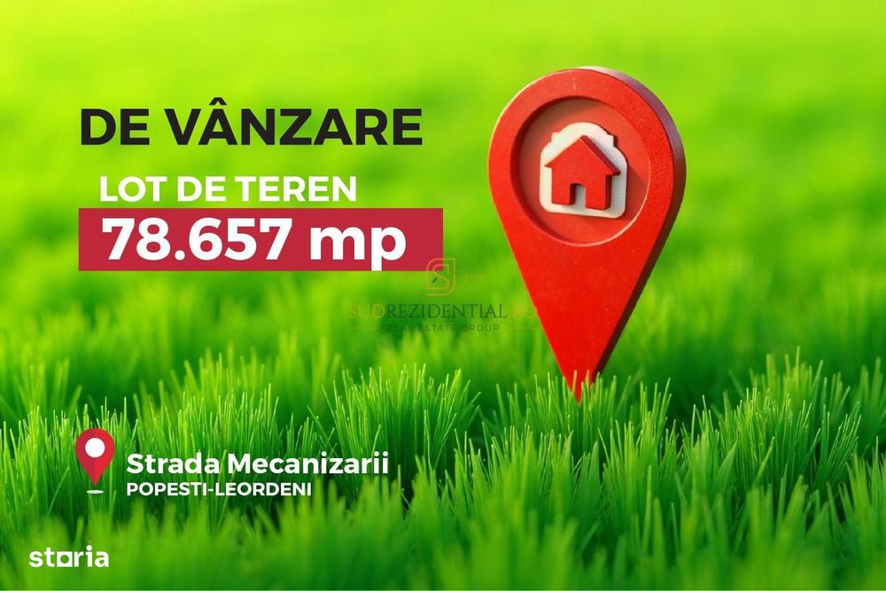 Teren extravilan 78.657 mp, deschidere de 480 ml, Popesti-Leordeni, If