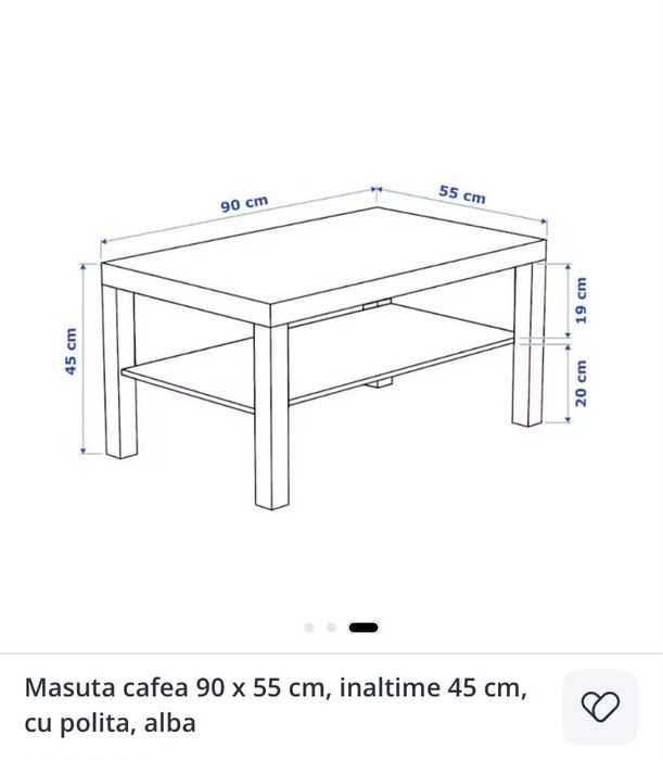 Masuta cafea alba