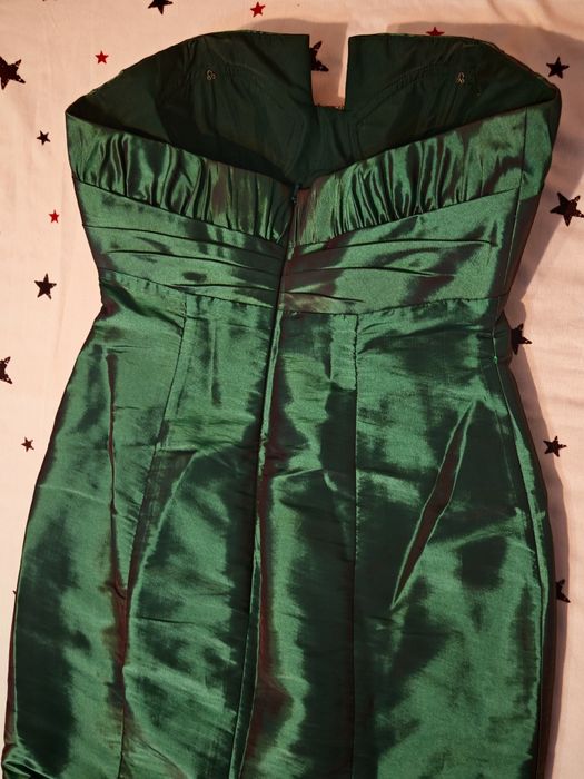 Rochie eleganta, verde smarald, tip sirena