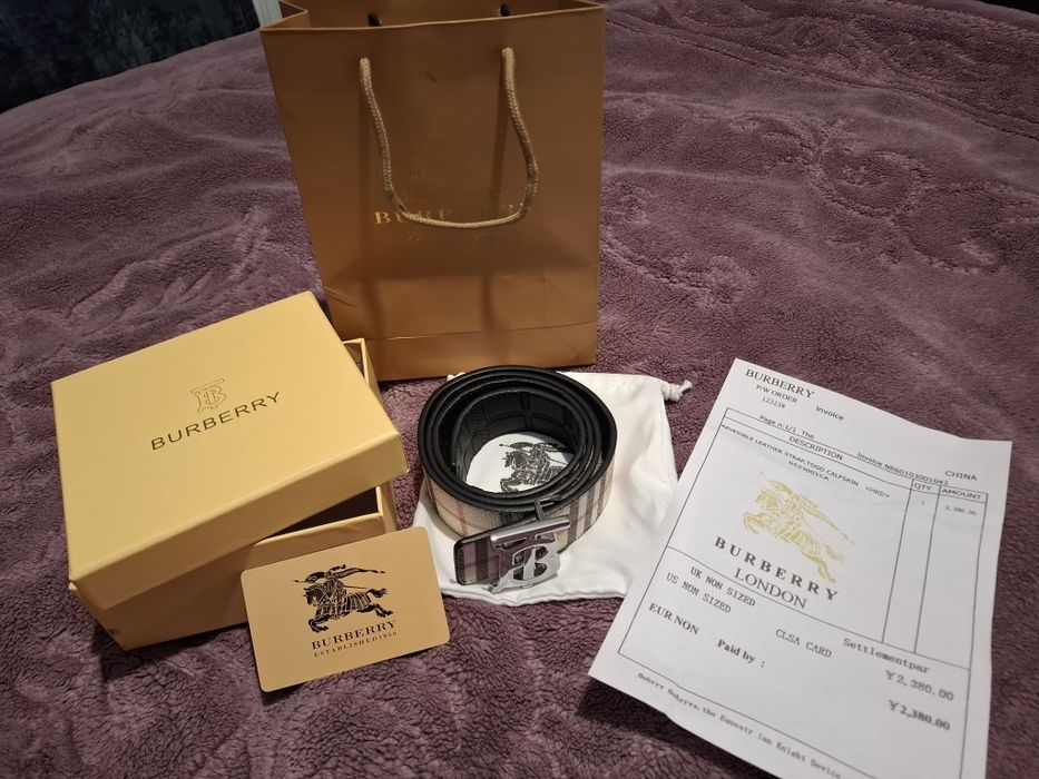 Vand curea burberry 105 cm