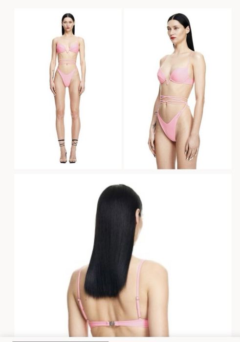 Mugler x H&M розов бански, размер 36