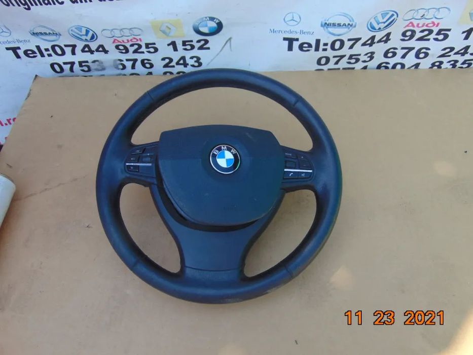 Volan BMW F10 F11 volan cu comenzi fara airbag dezmembrez bmw f10 f11