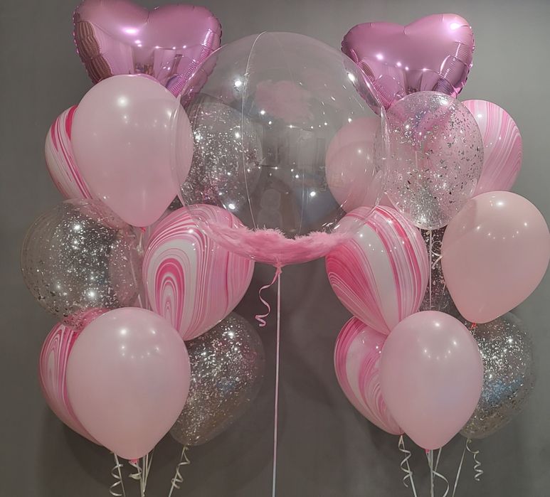 Шары воздушные с гелием, арки и гирлянды из шаров