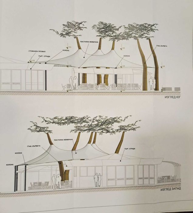 Тента - сенник за засенчване - 220 кв.м.