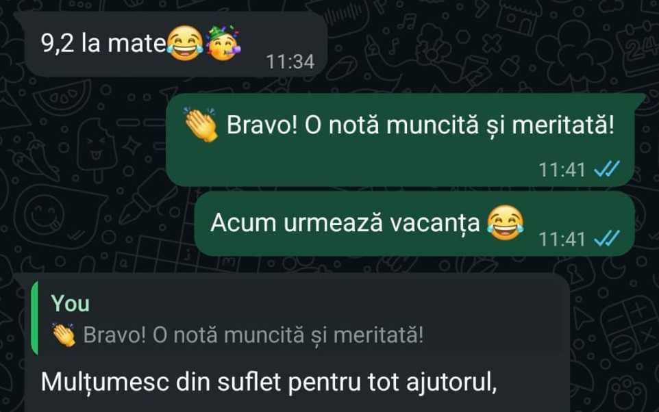 Meditatii individuale online Matematica EN, Bac Mate M1 și M2