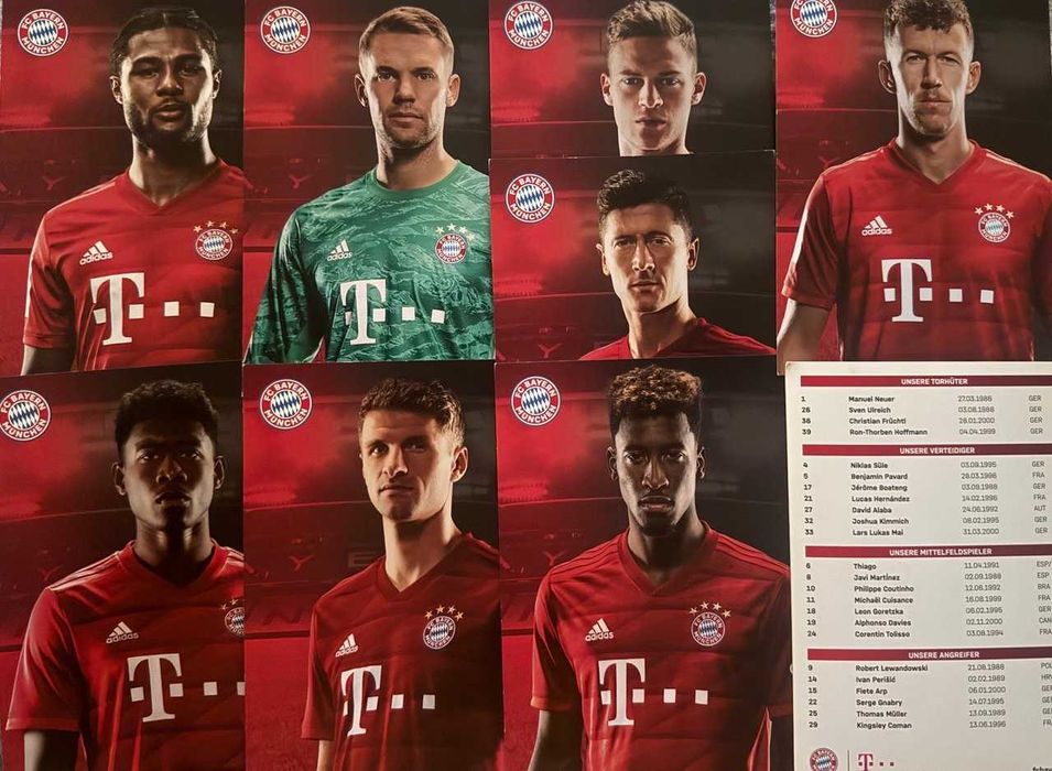 Байерн Мюнхен - сезон 2019/20 картички