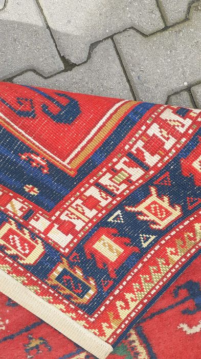 covor vechi din lână, tesut manual