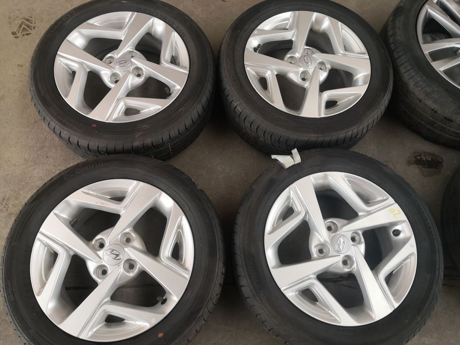 4x100 hyundai Хюндай 4х100 джанти с датчици 185 55 15 гуми dot 23 като нови