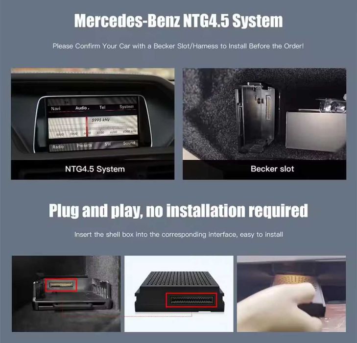 Безжичен модул Wireless Apple CarPlay и Android Auto модул за Мерцедес NTG 4.5/4.7  Mercedes