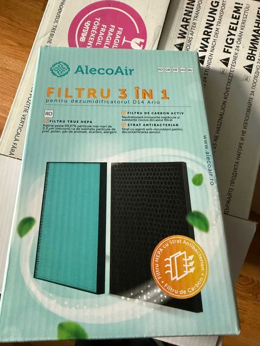 Dezumidificator si Purificator AlecoAir D14 ARIO 12 l , WiFi, Lampa UV-C, Ionizare, TRUE HEPA Carbon, Uscare Rufe